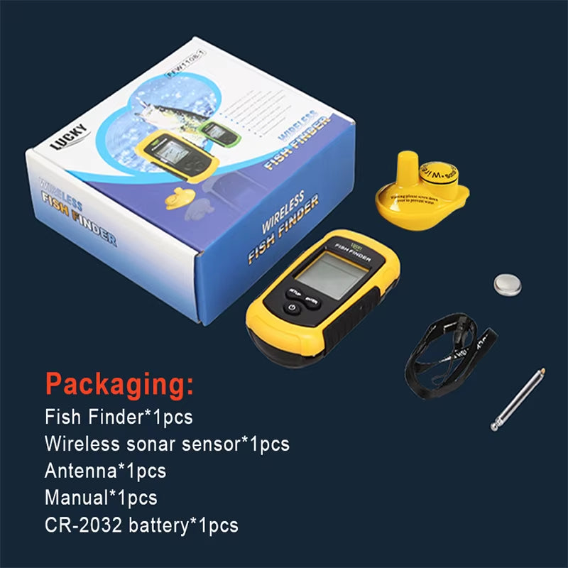 FFCW1108-1 Wireless Sonar Fishing Alert Fish Finder Underwater Echo Sounder Fishing Detector Portable Fish Finder