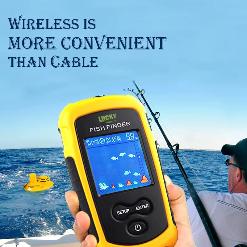 FFCW1108-1 Wireless Sonar Fishing Alert Fish Finder Underwater Echo Sounder Fishing Detector Portable Fish Finder